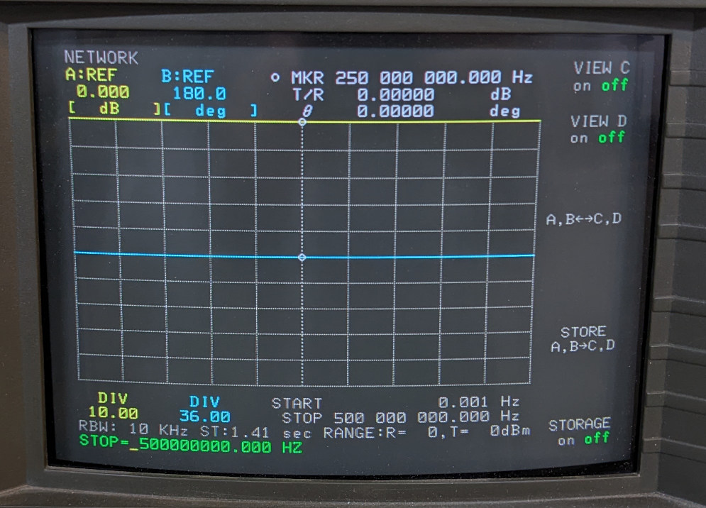 HP 4195A typical display